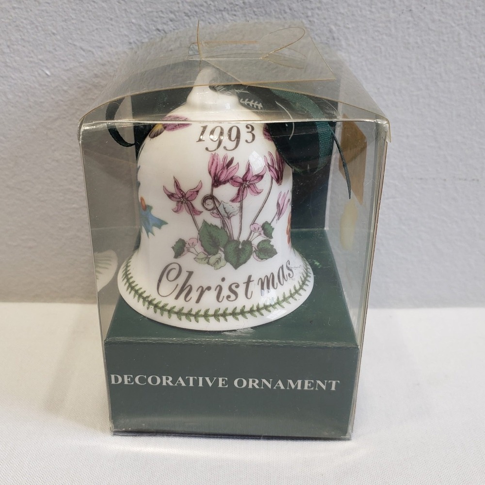 Portmeirion Bell Ornament White 1993 Botanic Garden Fine China